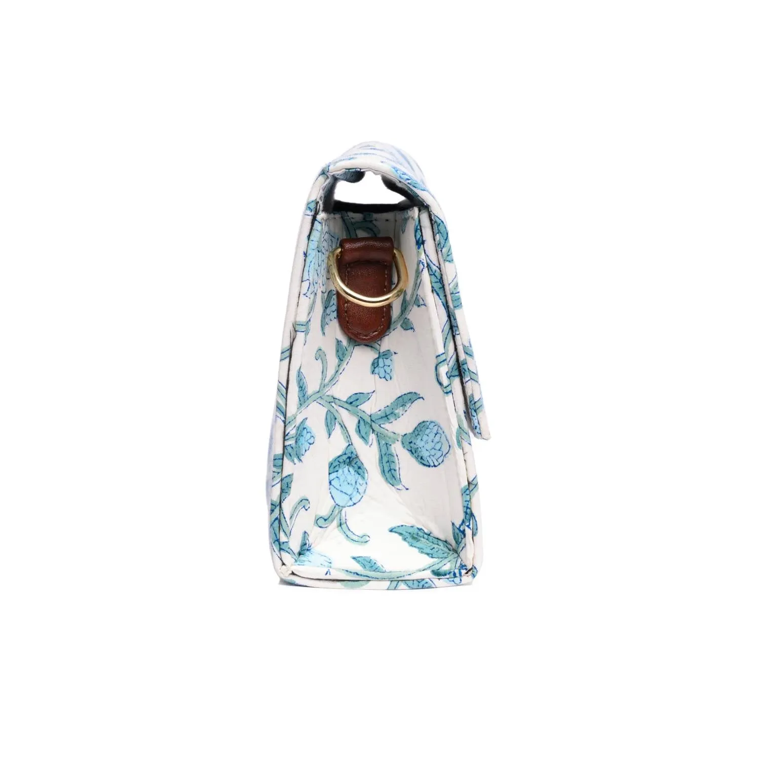EARTH LOTUS JAAL COTTON PRINTED BOX BAG