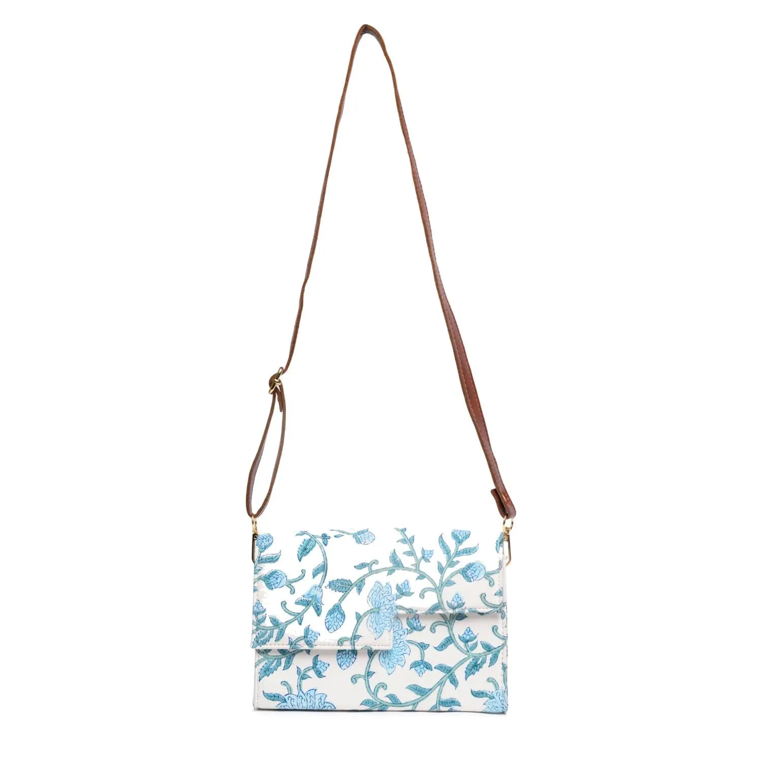 EARTH LOTUS JAAL COTTON PRINTED BOX BAG