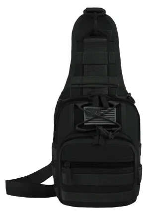 East West USA Tactical Sling Chest Pack Shoulder Utility Bag RT514 BLACK