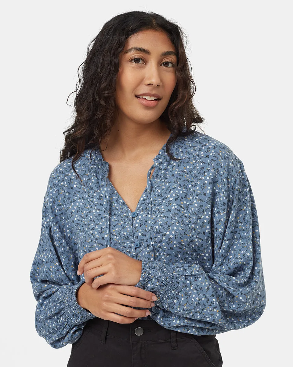 EcoWoven Crepe Smocked Blouse