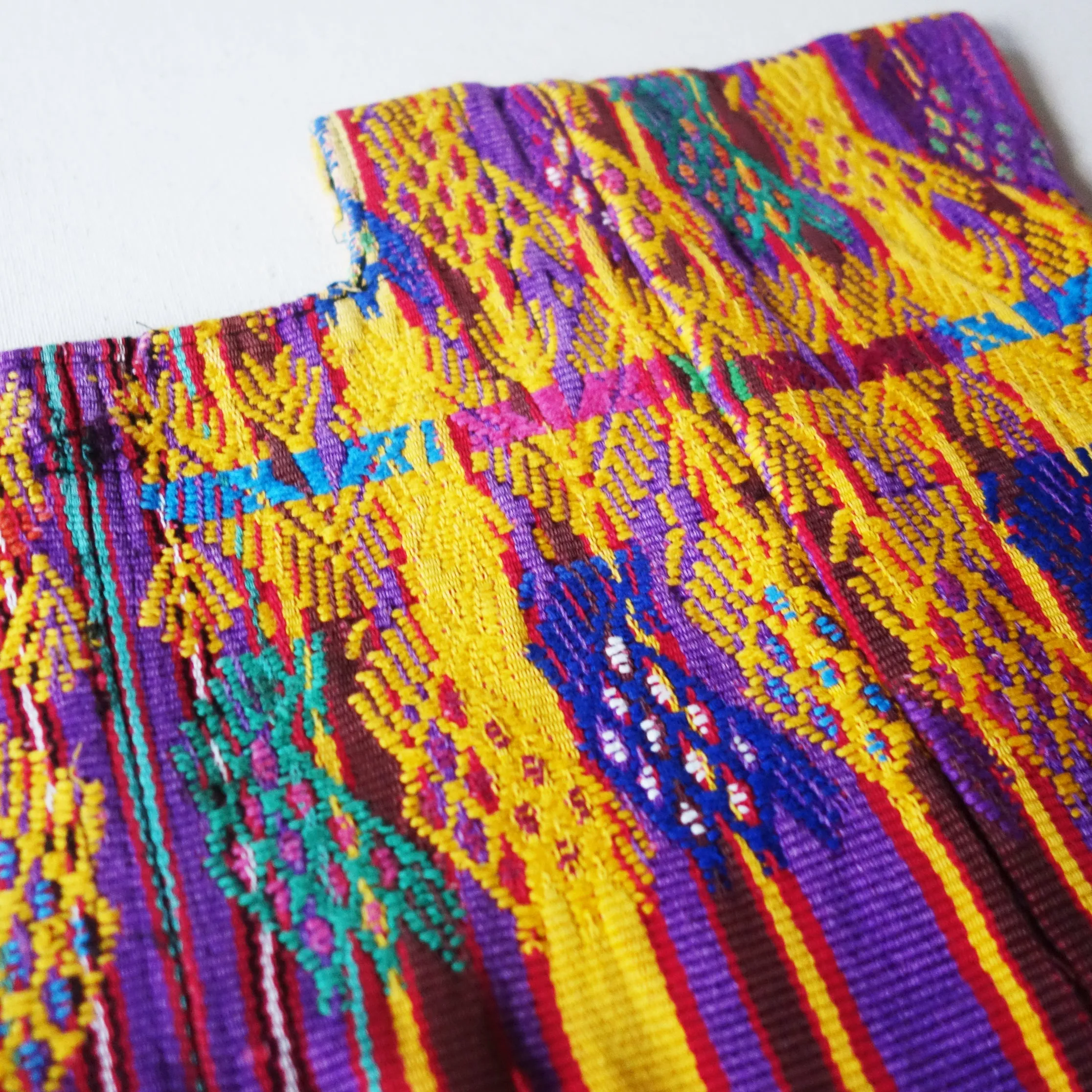 Embroidered Huipil Mustard/Purple (8-10Y)