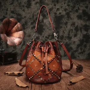 Female bucket bag hand strap shoulder Messenger bags