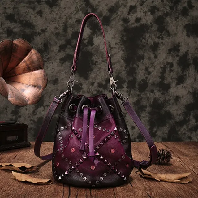 Female bucket bag hand strap shoulder Messenger bags