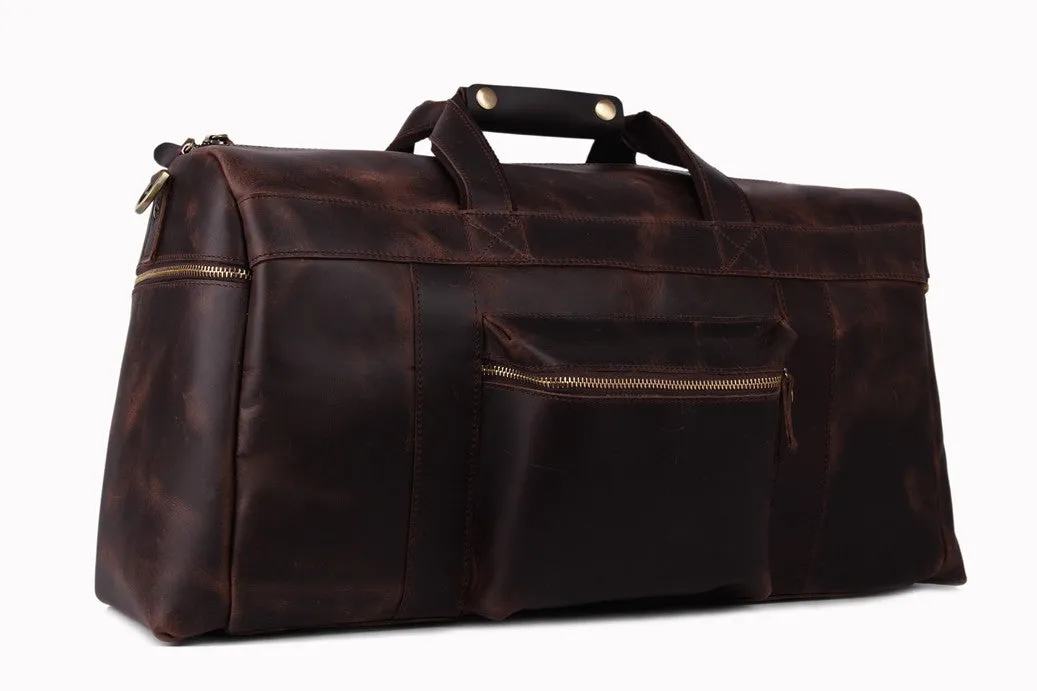 Flash Sale Handmade Full Grain Leather Duffle Bag, Travel Bag, Overnight Bag