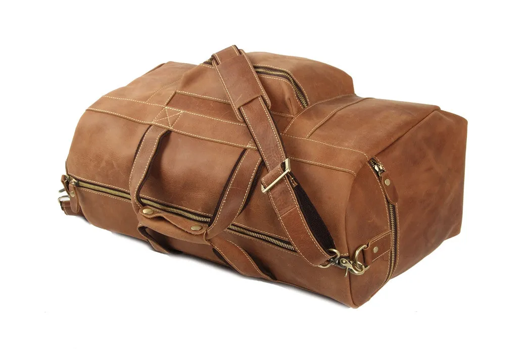 Flash Sale Handmade Full Grain Leather Duffle Bag, Travel Bag, Overnight Bag