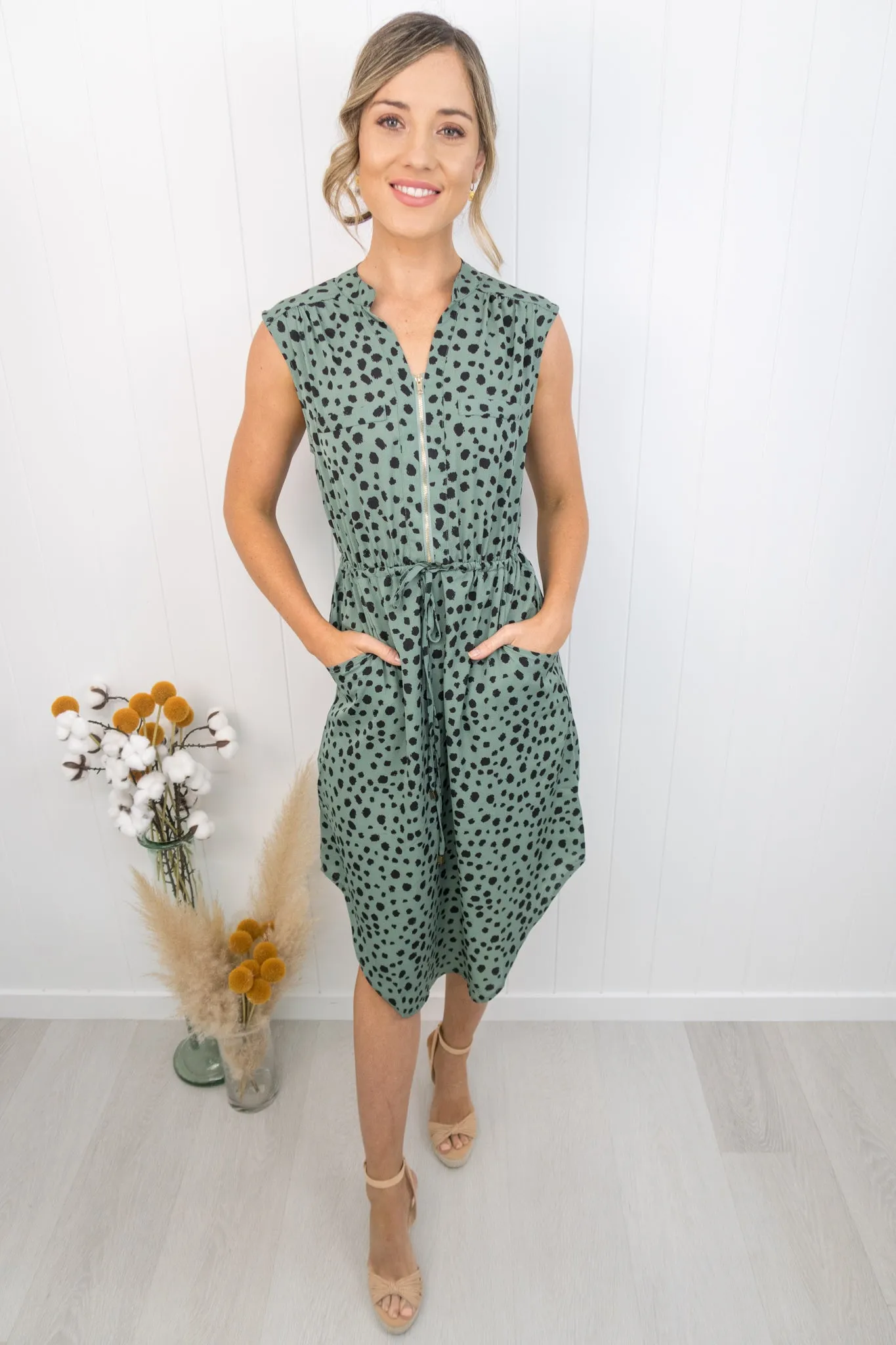 Frankie Dress -Sage