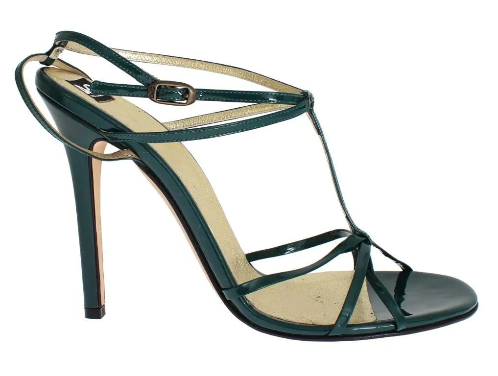 Green Leather Sandals Pumps