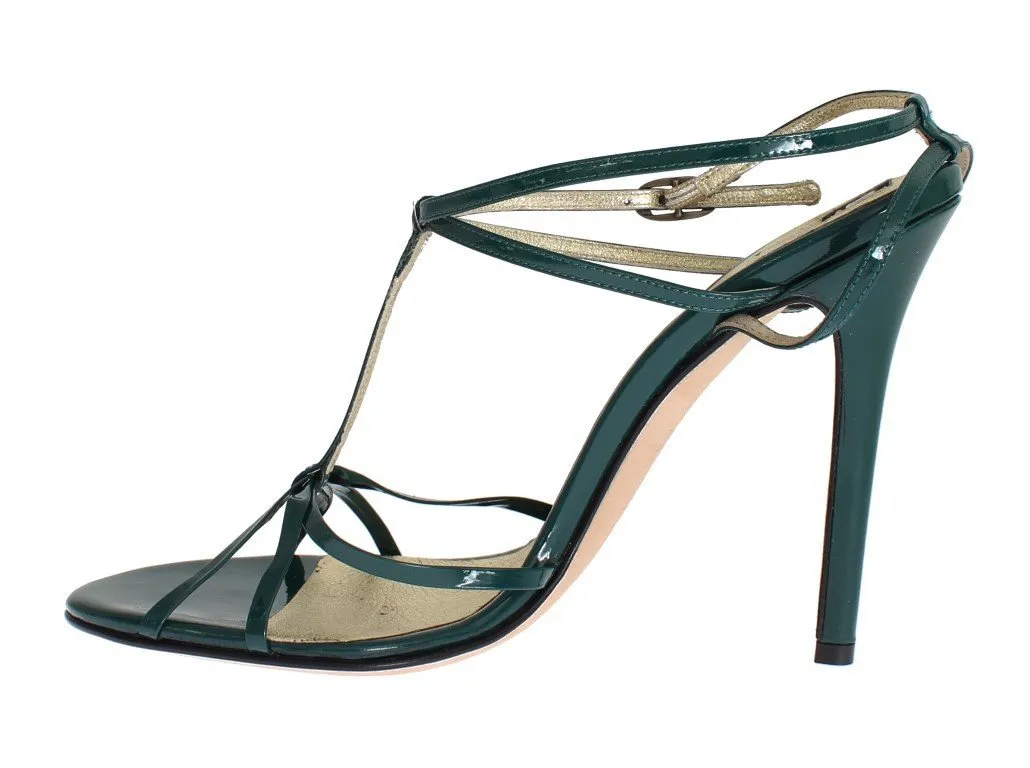 Green Leather Sandals Pumps
