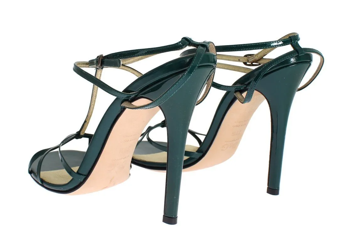 Green Leather Sandals Pumps