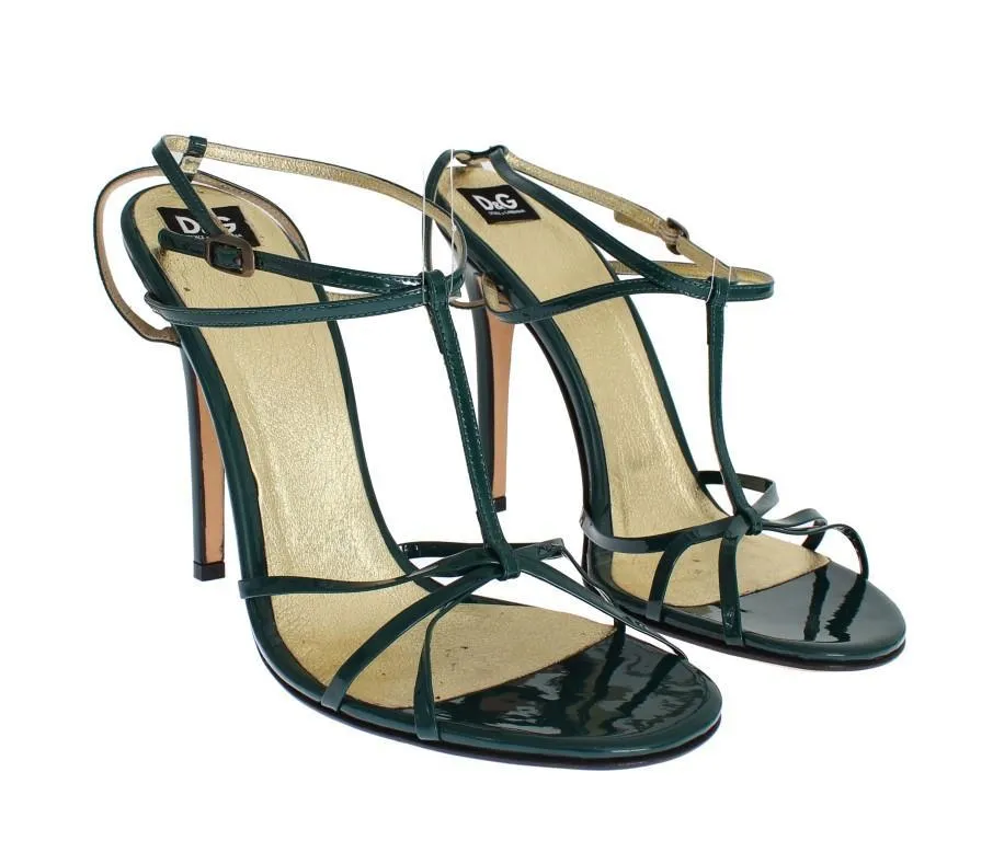 Green Leather Sandals Pumps