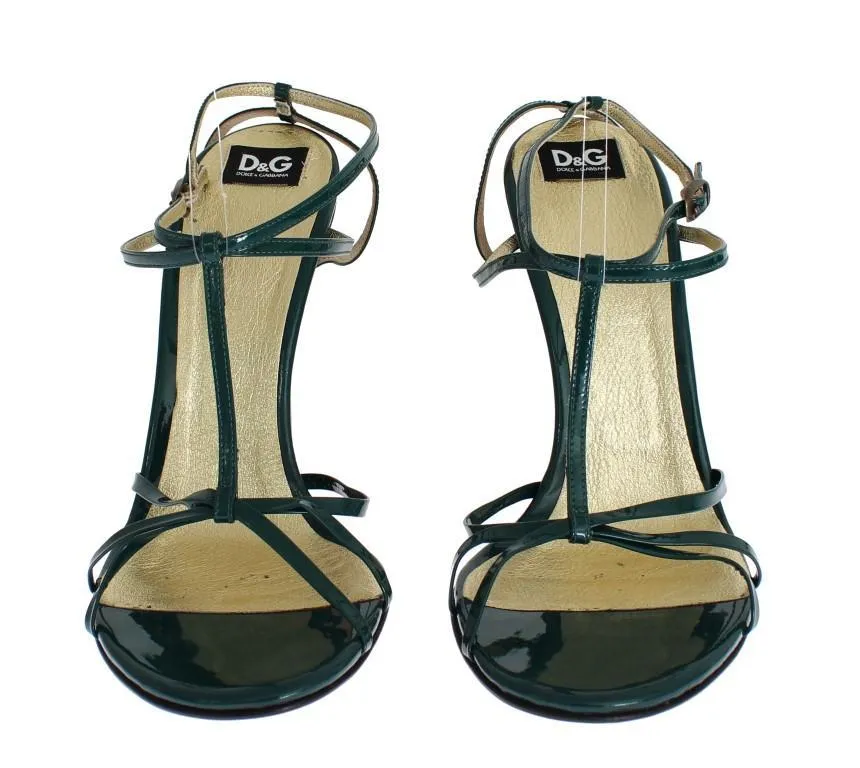 Green Leather Sandals Pumps