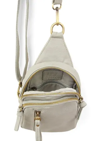 Grey Faux Leatherr Skyler Sling Bag