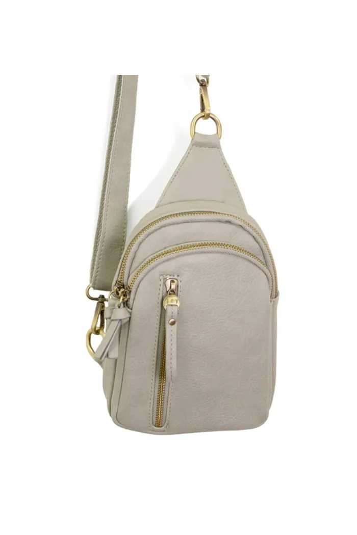 Grey Faux Leatherr Skyler Sling Bag