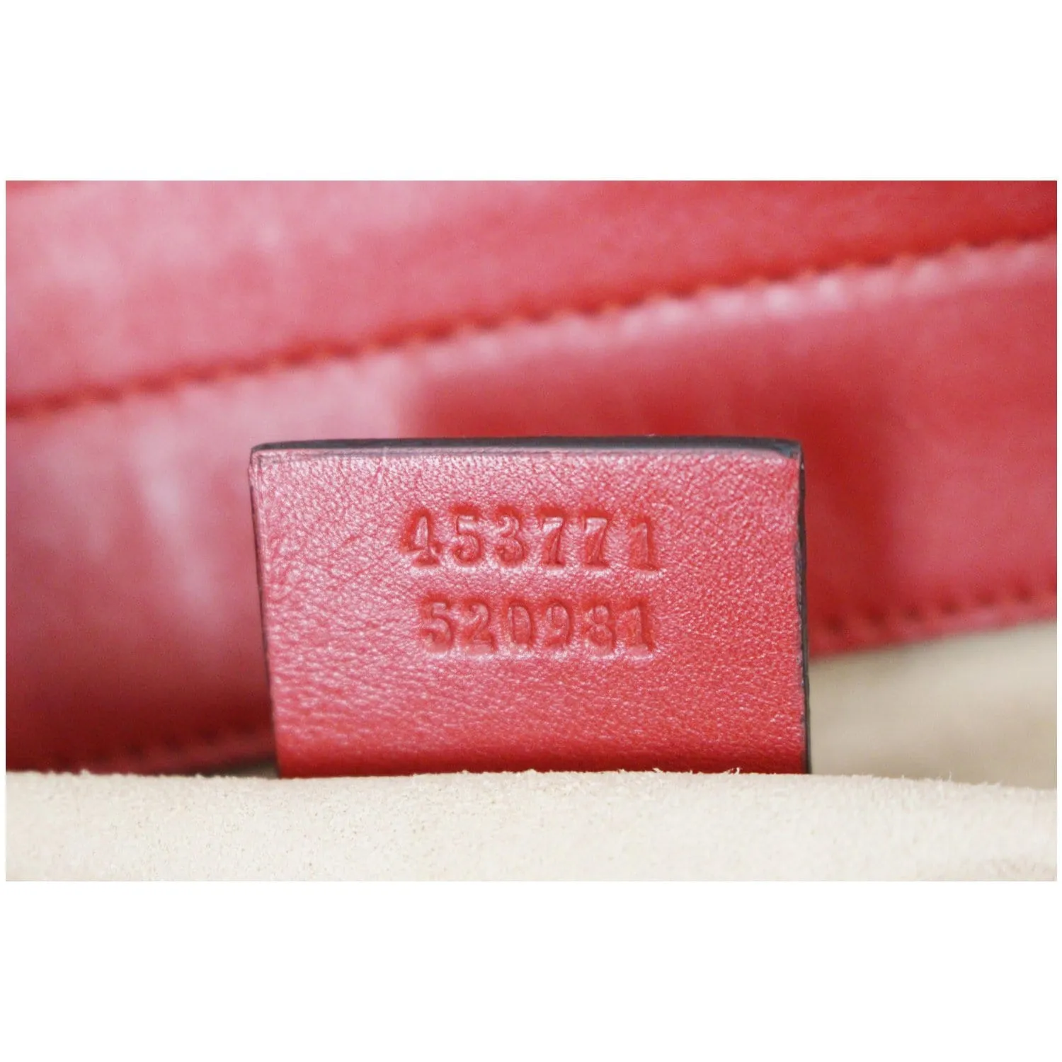GUCCI Guccissima Leather Soft Signature Shoulder Bag Red