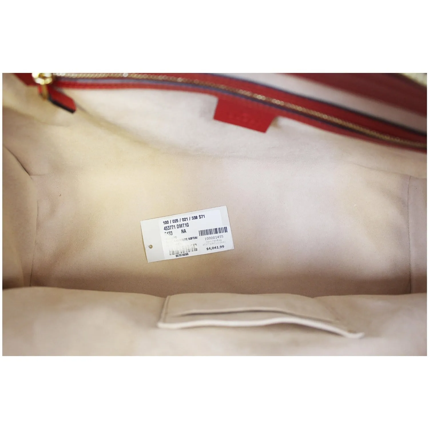 GUCCI Guccissima Leather Soft Signature Shoulder Bag Red