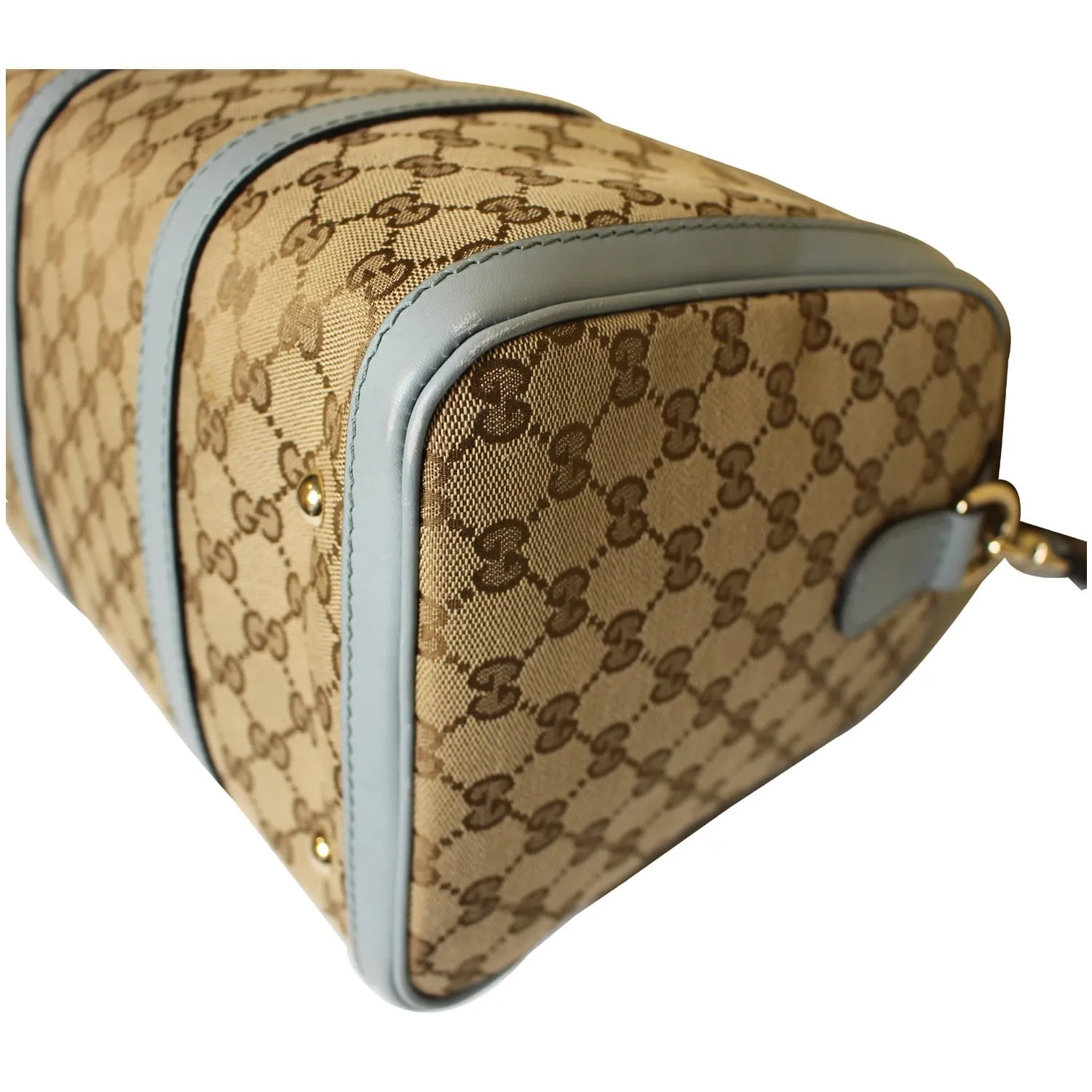 GUCCI Vintage Web Original GG Boston Bag Beige 247205