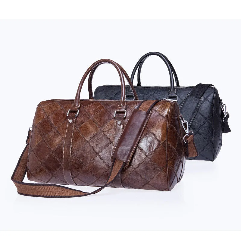 Handmade Top Grain Leather Travel Bag, Luggage Bag