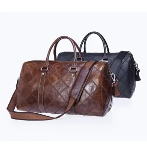 Handmade Top Grain Leather Travel Bag, Luggage Bag