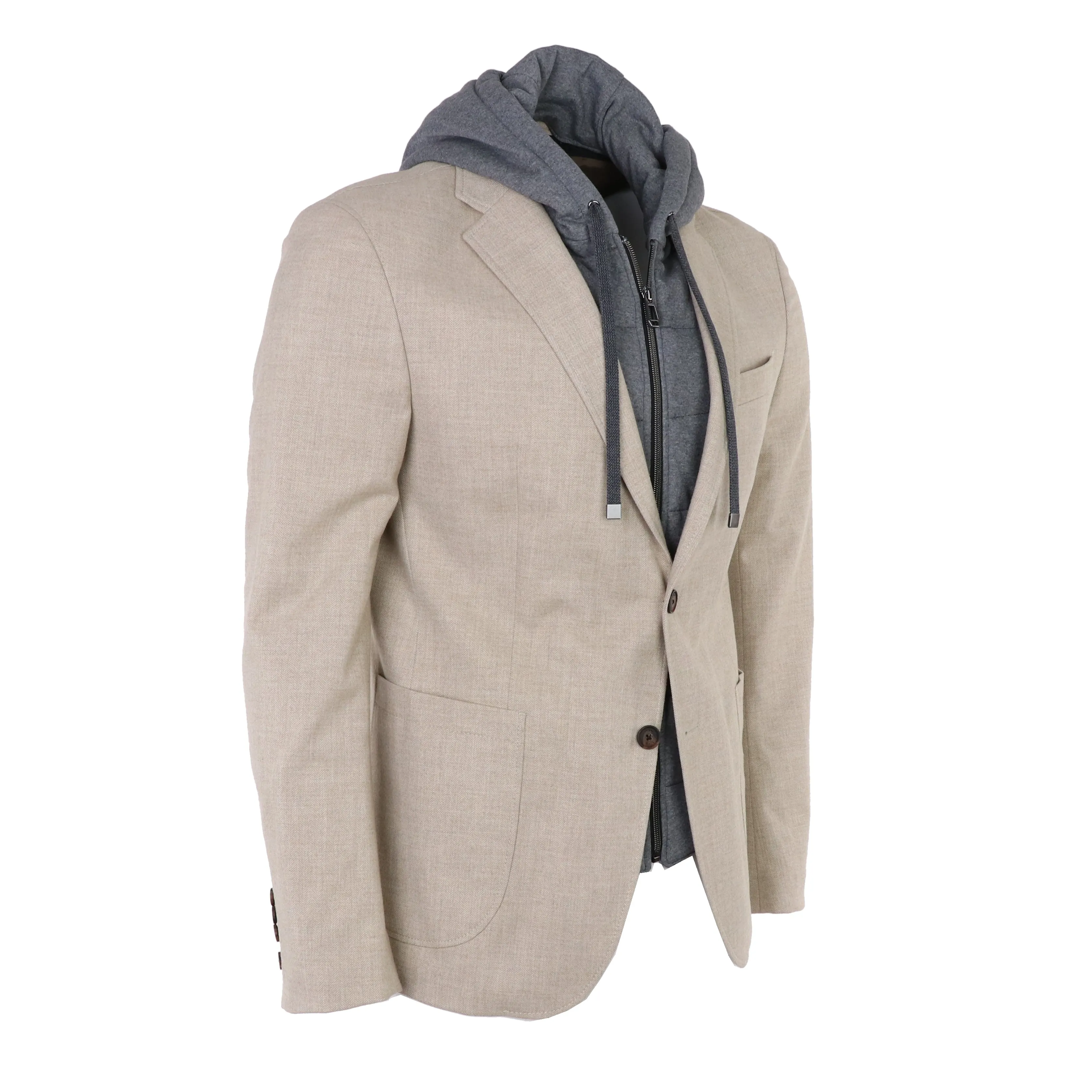 Havardy Hooded Blazer in Beige