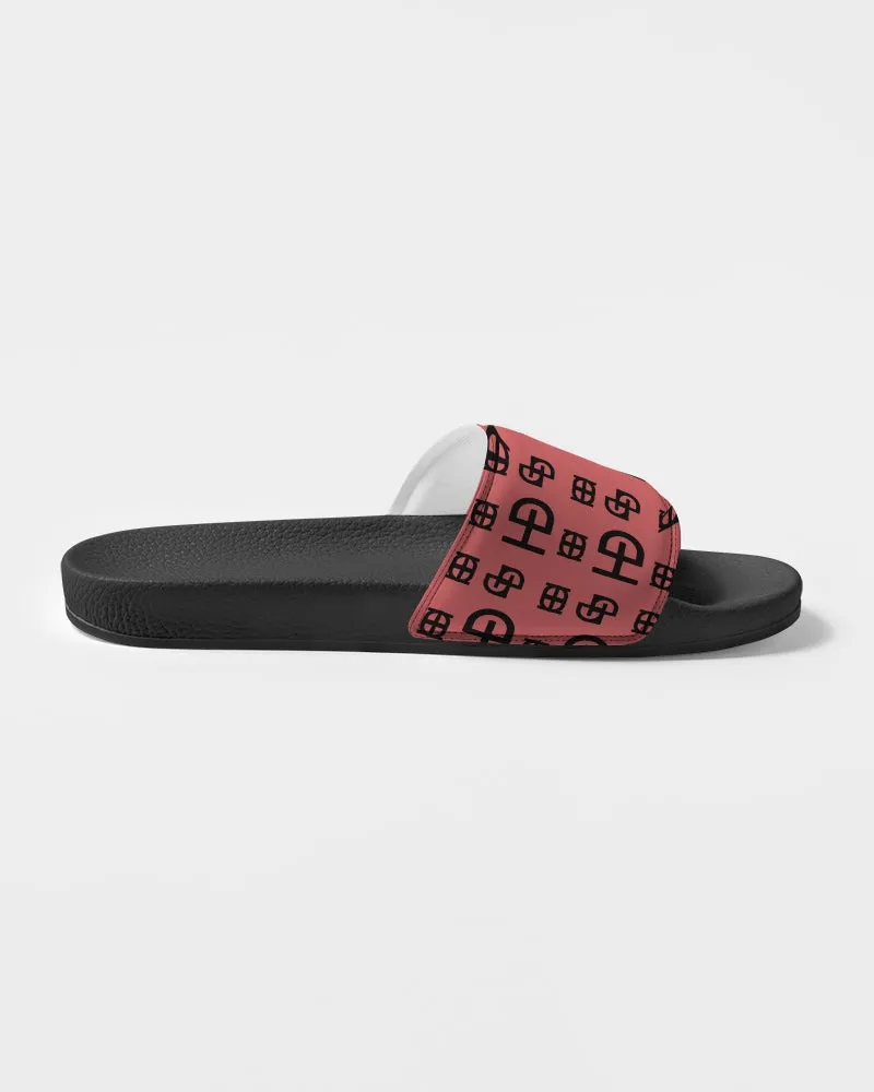 HEED NYC Monogram Coral & Black Men's Slide Sandal