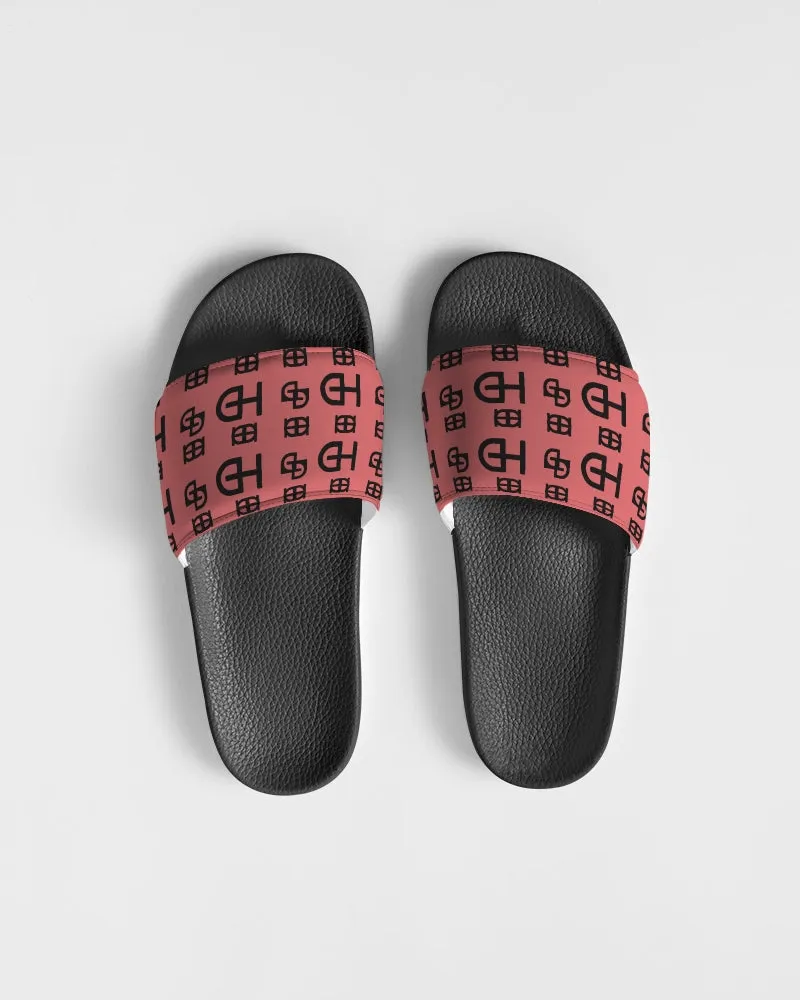 HEED NYC Monogram Coral & Black Men's Slide Sandal