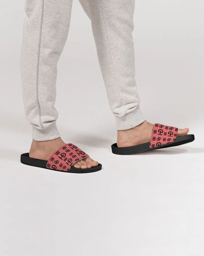 HEED NYC Monogram Coral & Black Men's Slide Sandal