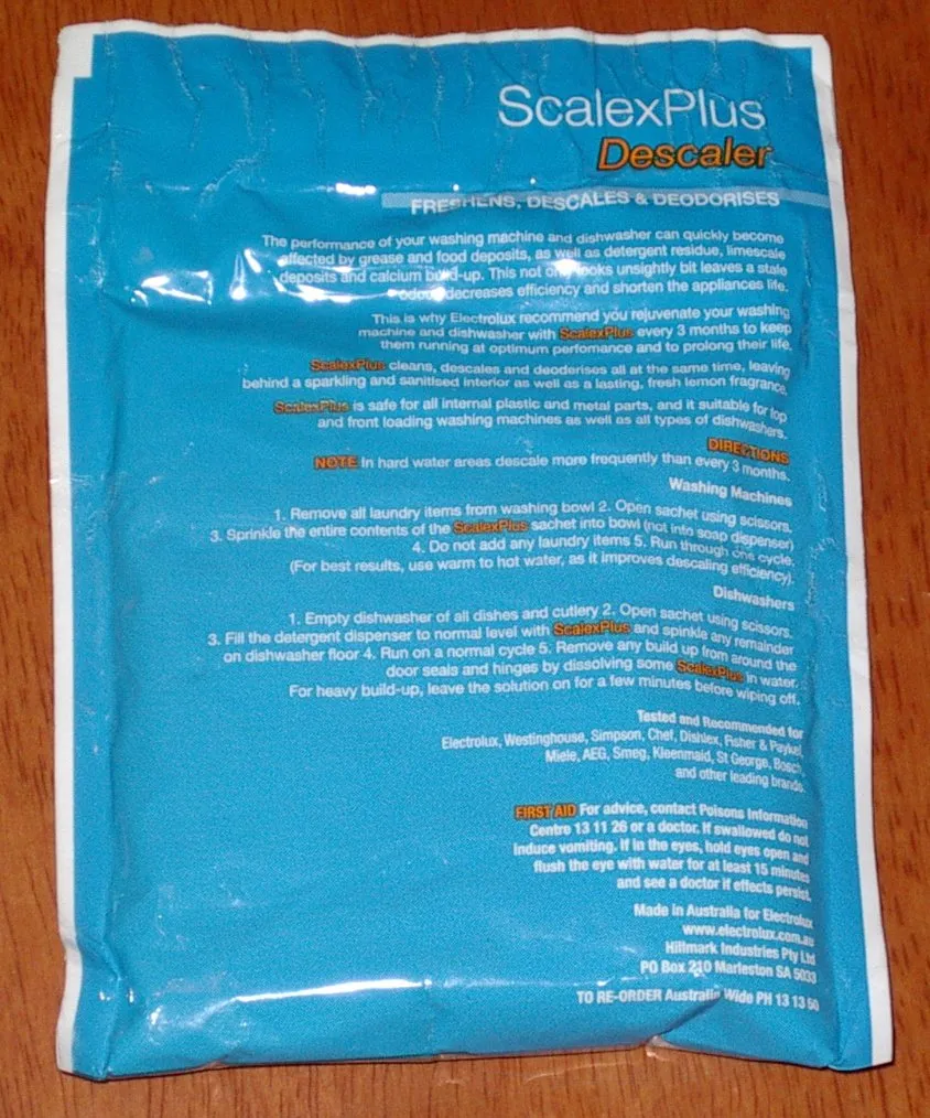 Hillmark ScalexPlus Appliance Cleaner & Descaler (3 satchels) - Part # CL012
