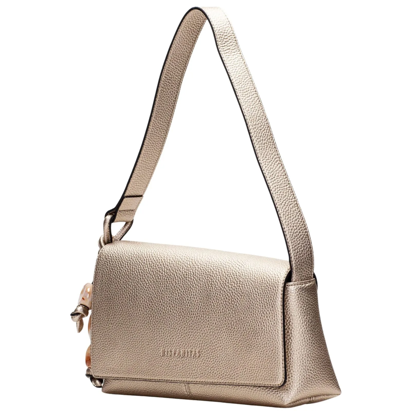Hispanitas Champagne Leather Shoulder Bag
