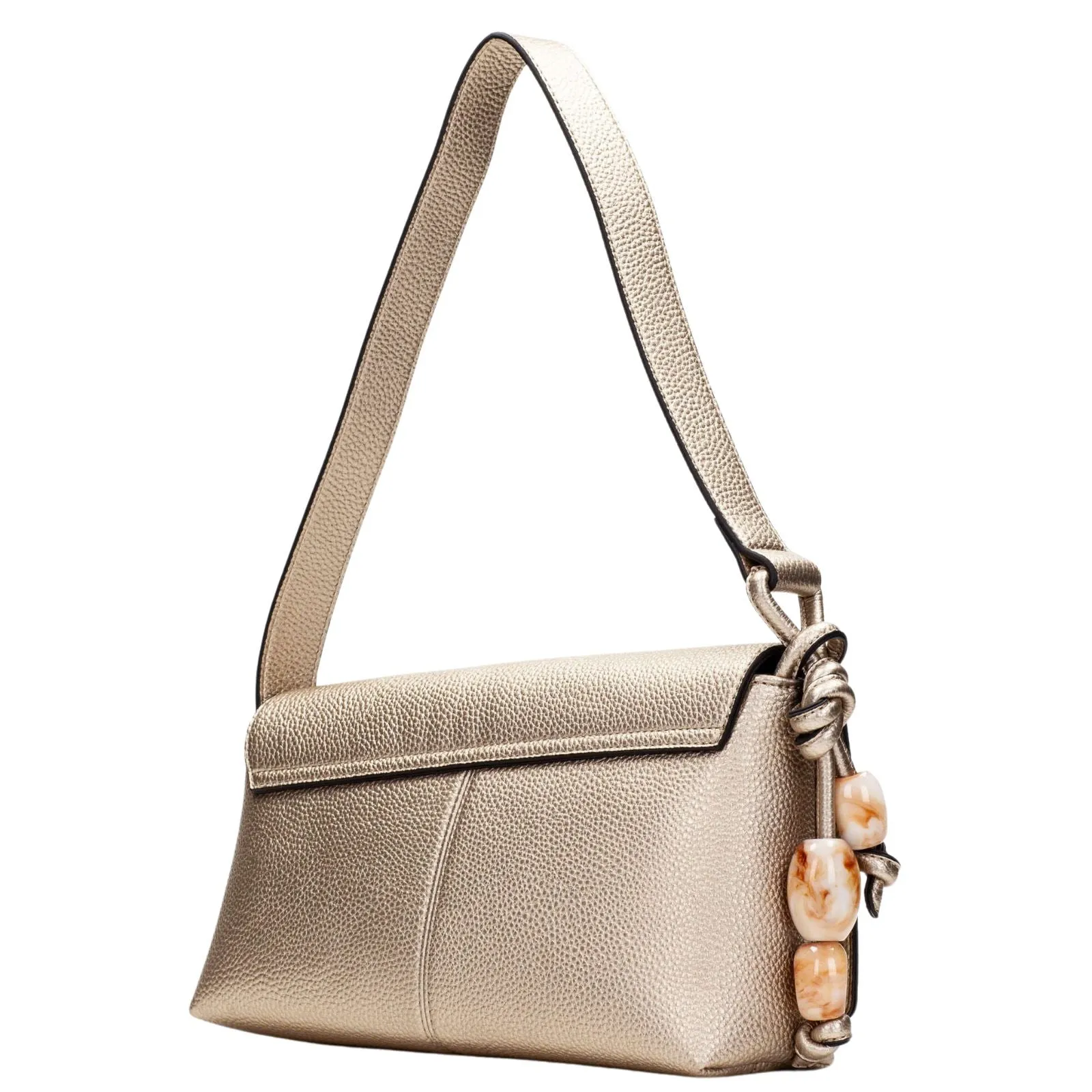 Hispanitas Champagne Leather Shoulder Bag