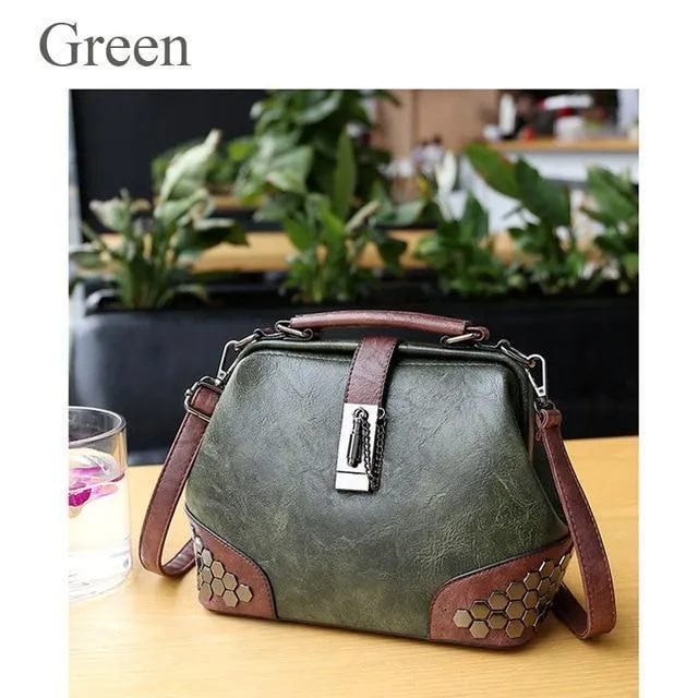 Honeycomb Sequin Studded Shoulder Handbag