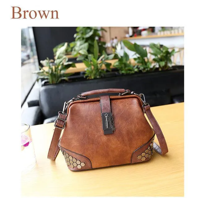 Honeycomb Sequin Studded Shoulder Handbag