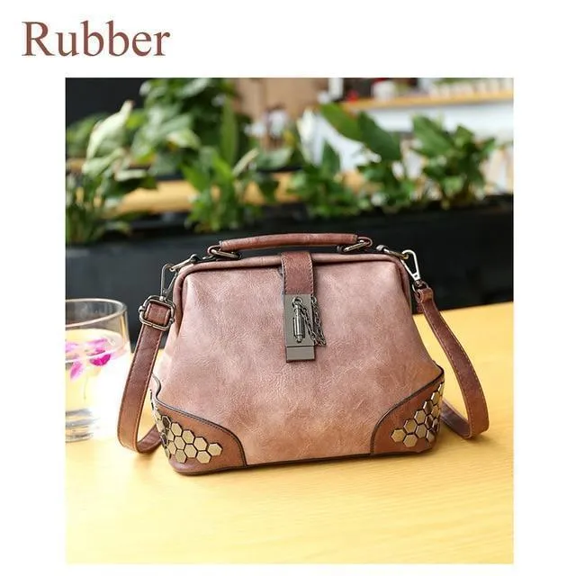 Honeycomb Sequin Studded Shoulder Handbag