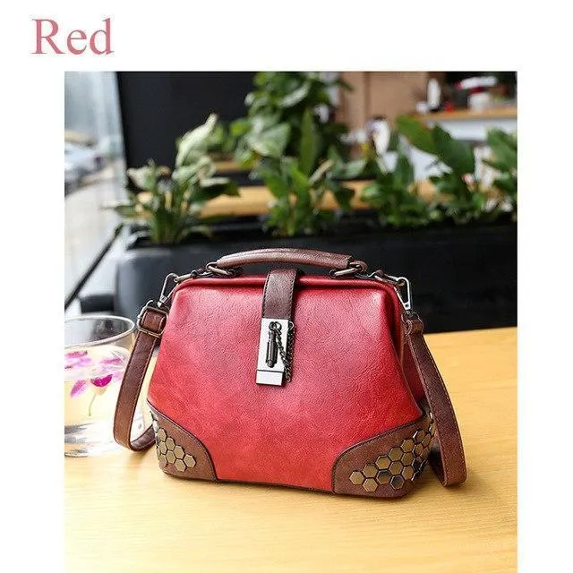 Honeycomb Sequin Studded Shoulder Handbag
