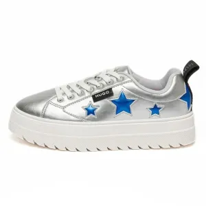HUGO BOSS Platform Logo Flag Signature Details Trainers 50517166-SLV