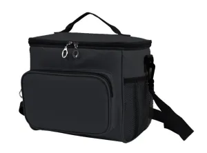 Insulated Lunch Bag Large Cooler Tote Bag for Men & Women Double Deck Heat-resistant Cooler with Adjustable Shoulder Handbag for Work Beach Picnic Camping BBQ (Black)