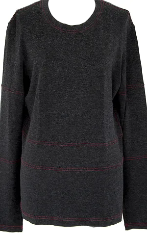 ISSEY MIYAKE Japan. HaaT. Charcoal Color Switching Stitched Top