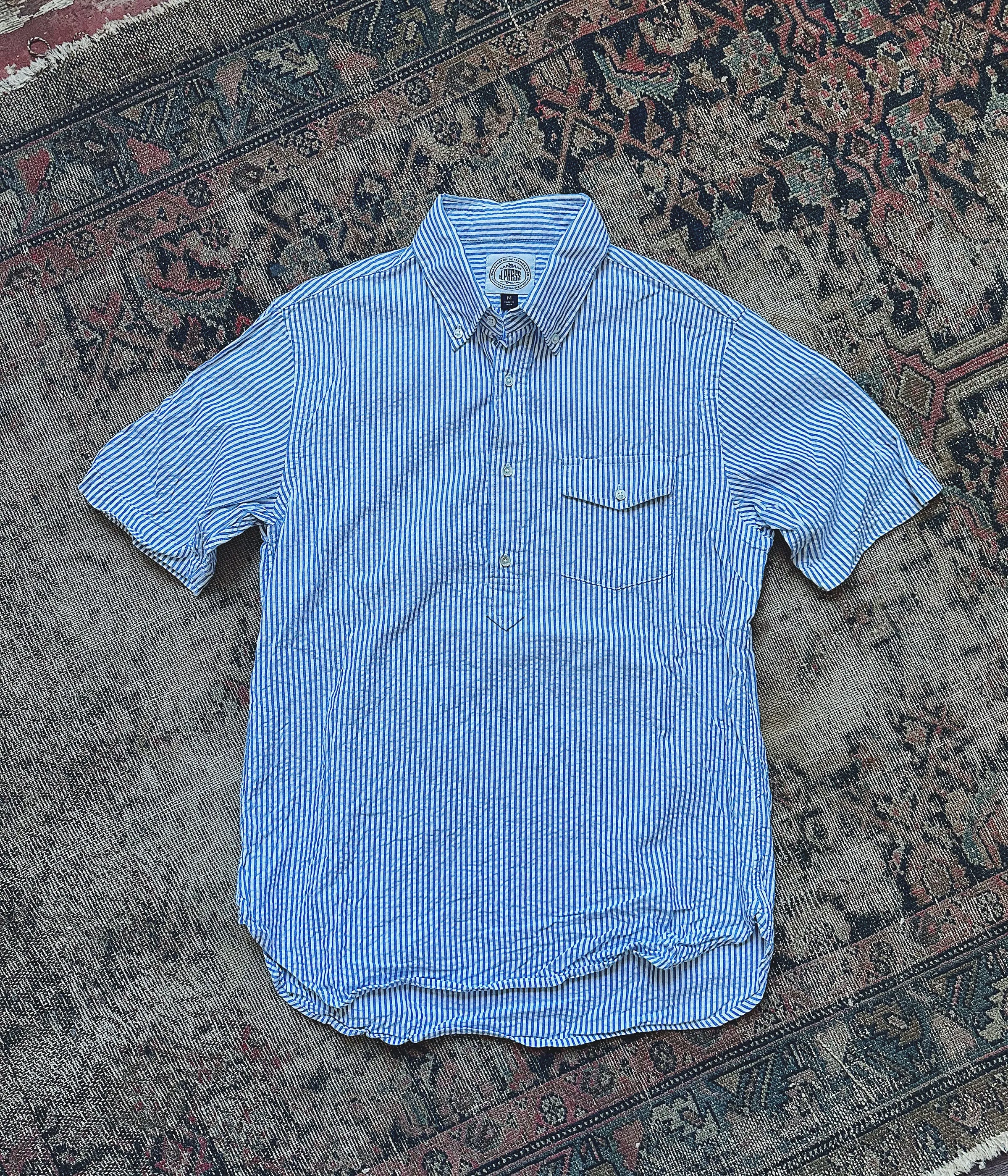 J. Press Seersucker Popover Shirt