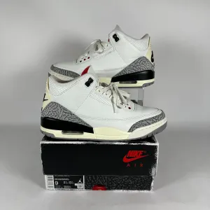 Jordan 3 White Cement *pre-owned* (SIZE 9)