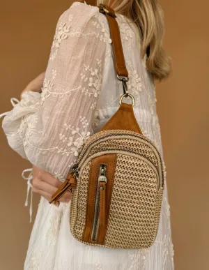 Joy Susan Skylar Sling Bag In Natural