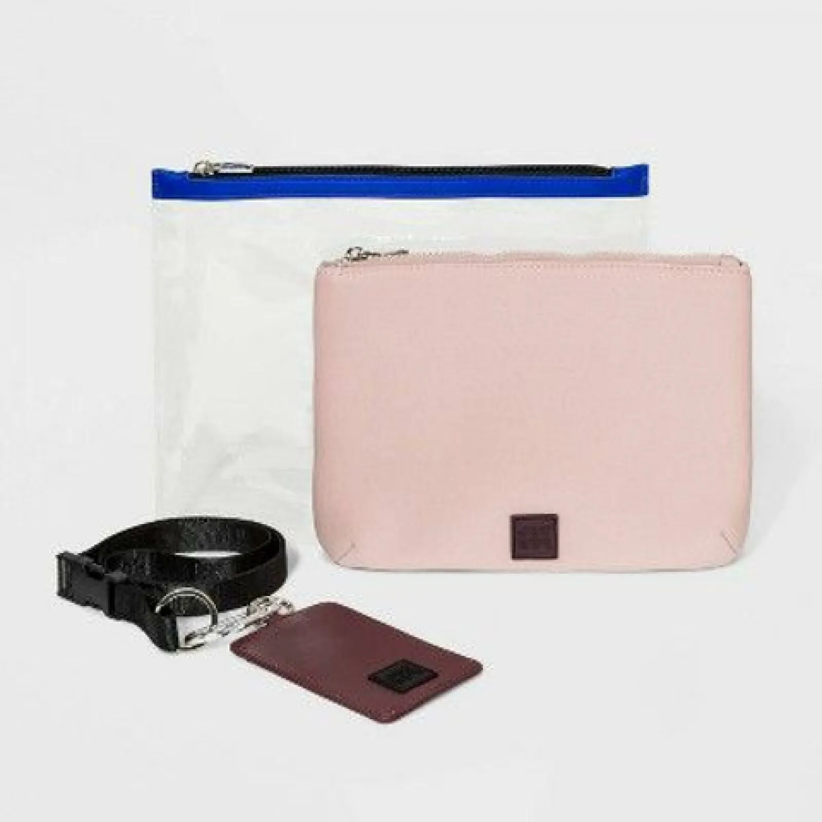 JoyLab Women's Zip Closure Wristlet and ID Case Combo Pack