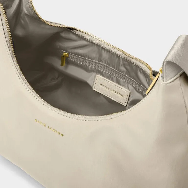 Katie Loxton Nylon-Luxe Sling Shoulder Bag Chalk