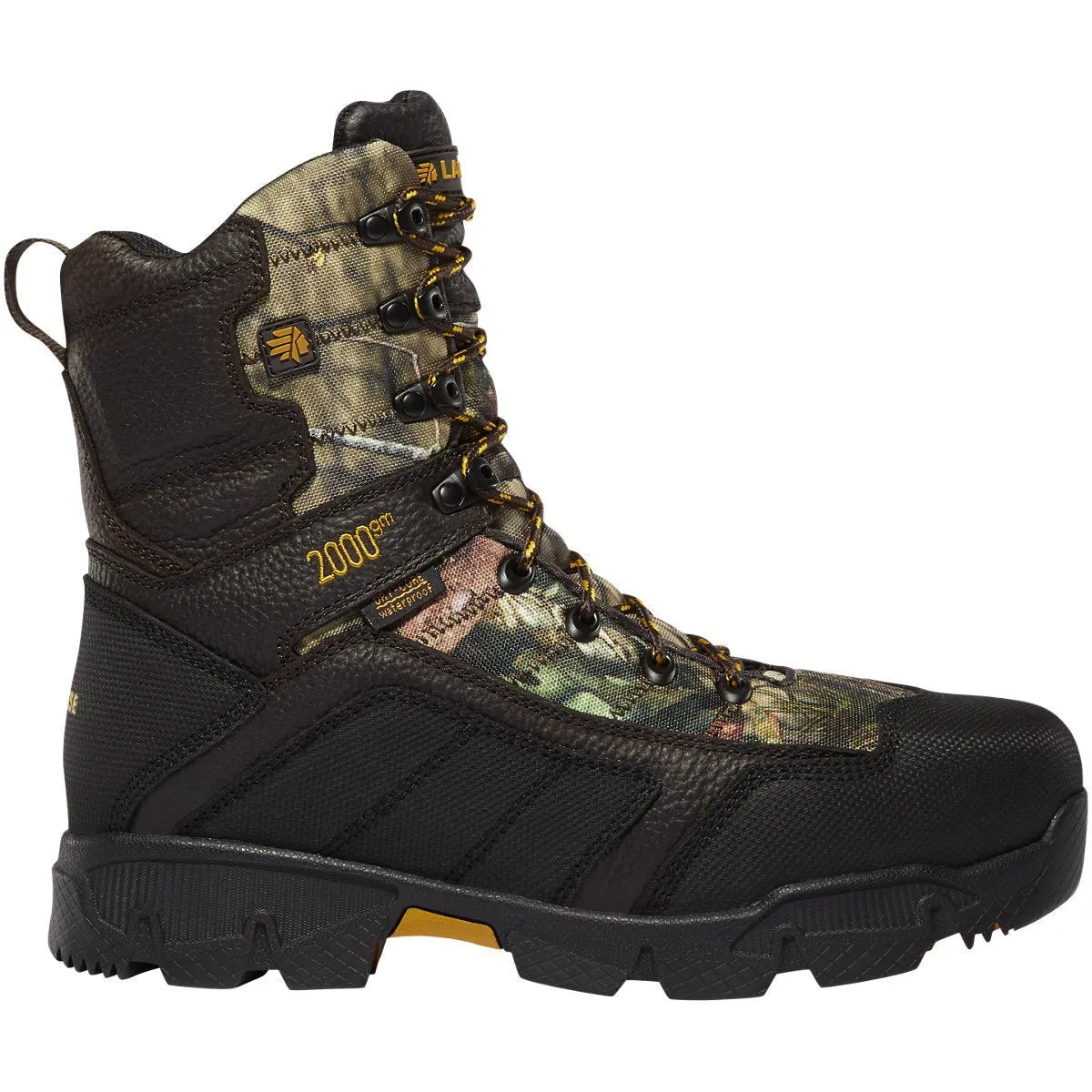 Lacrosse Men's Cold Snap 9" Plain Toe Pac WP 2000G Hunt Boot Mossy Oak 566712