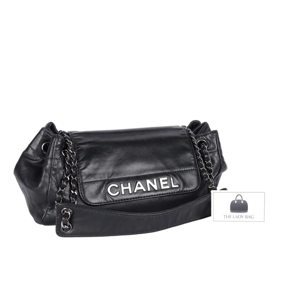 Lambskin Leather Front Flap Shoulder Bag