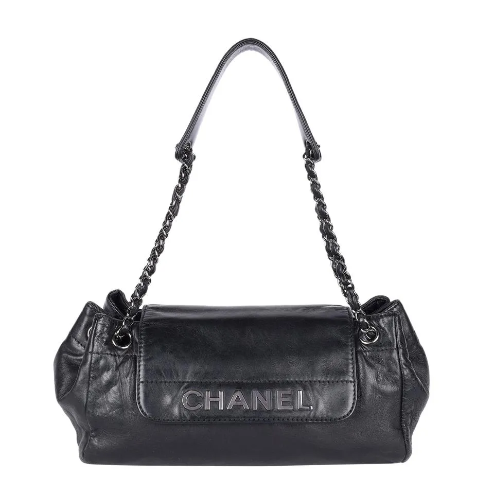 Lambskin Leather Front Flap Shoulder Bag