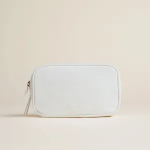 Latitude Beauty Bag - White Crocodile