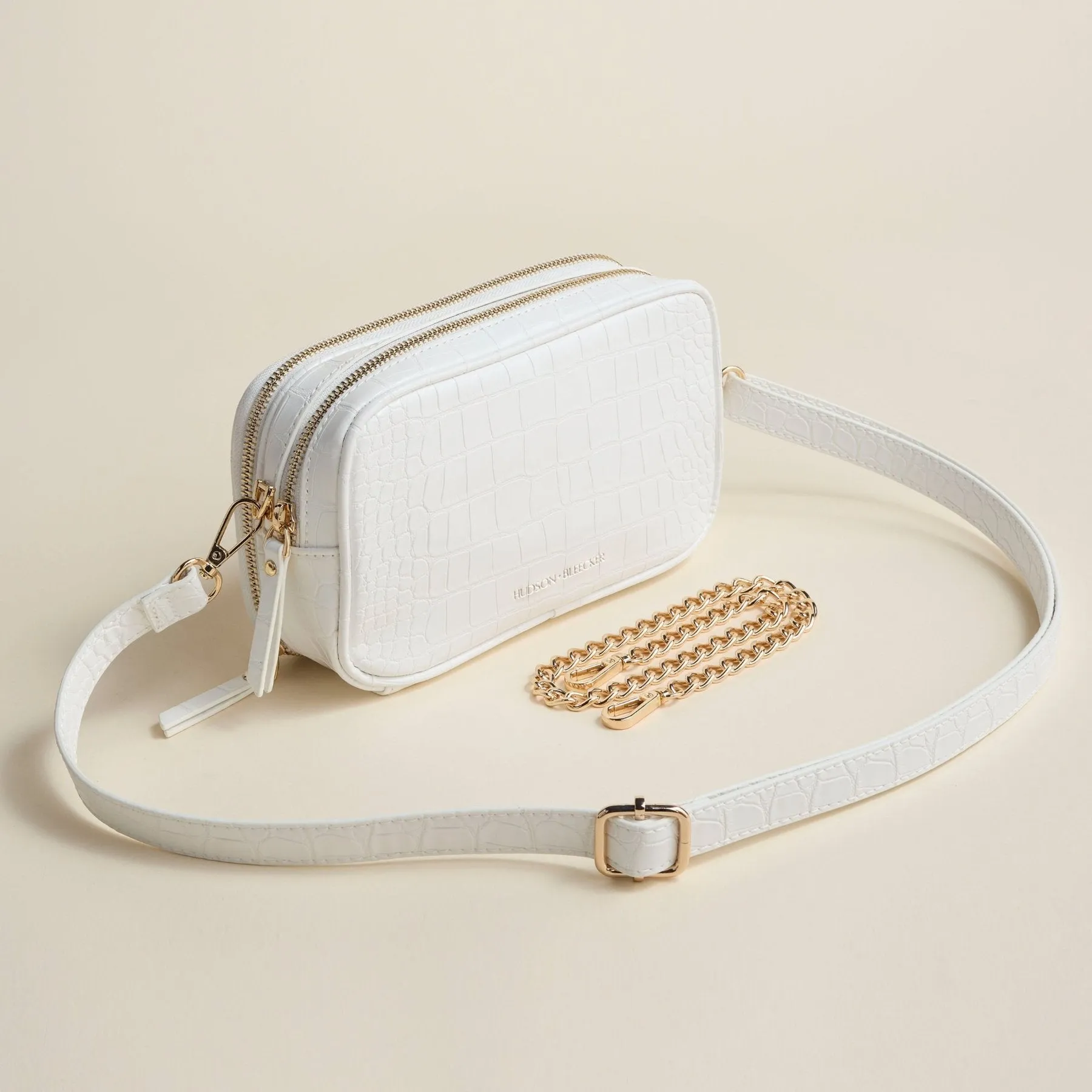 Latitude Beauty Bag - White Crocodile
