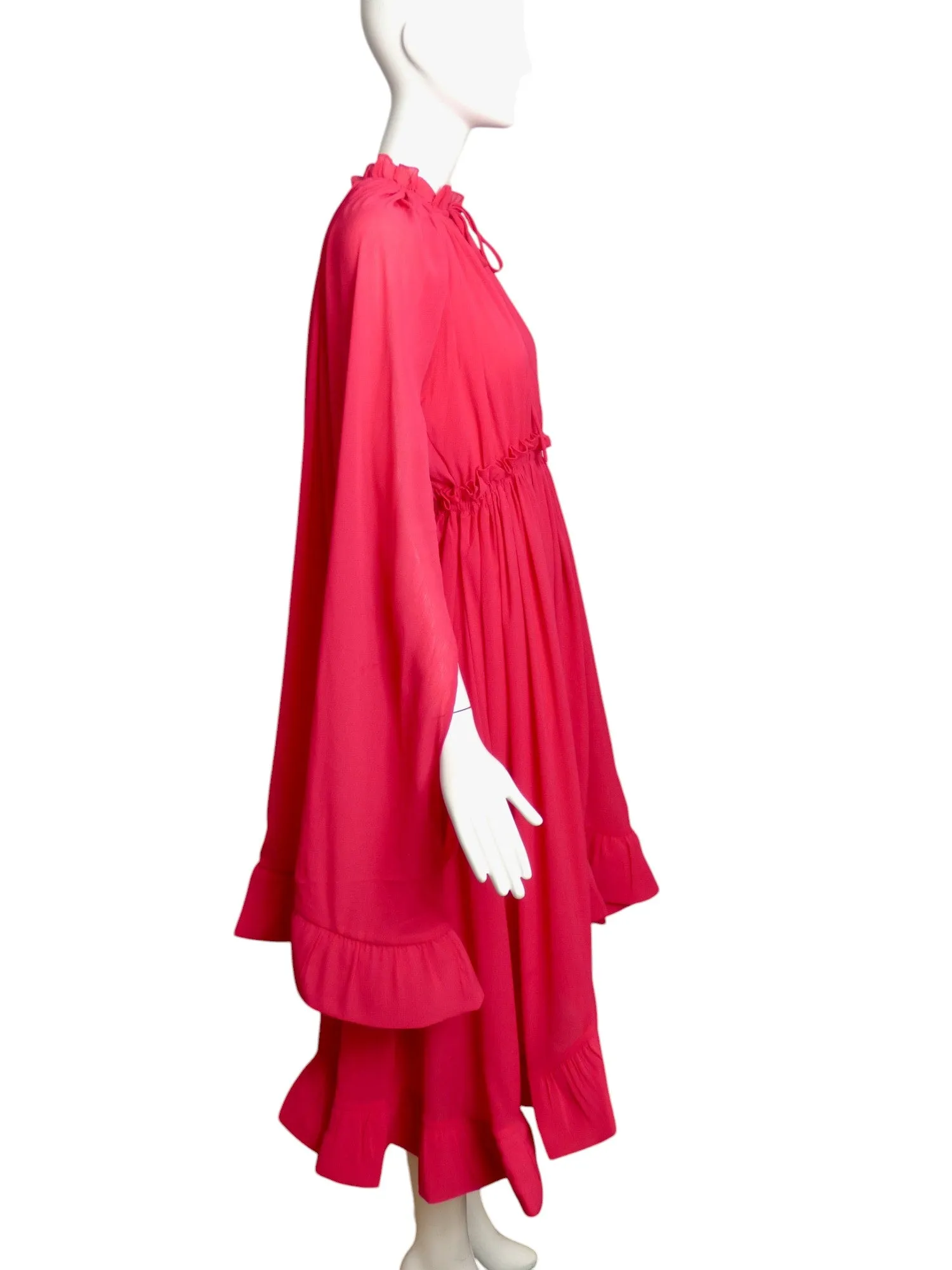 LE ROUGE- NWT Fuchsia Cape Sleeve Dress, Size 6
