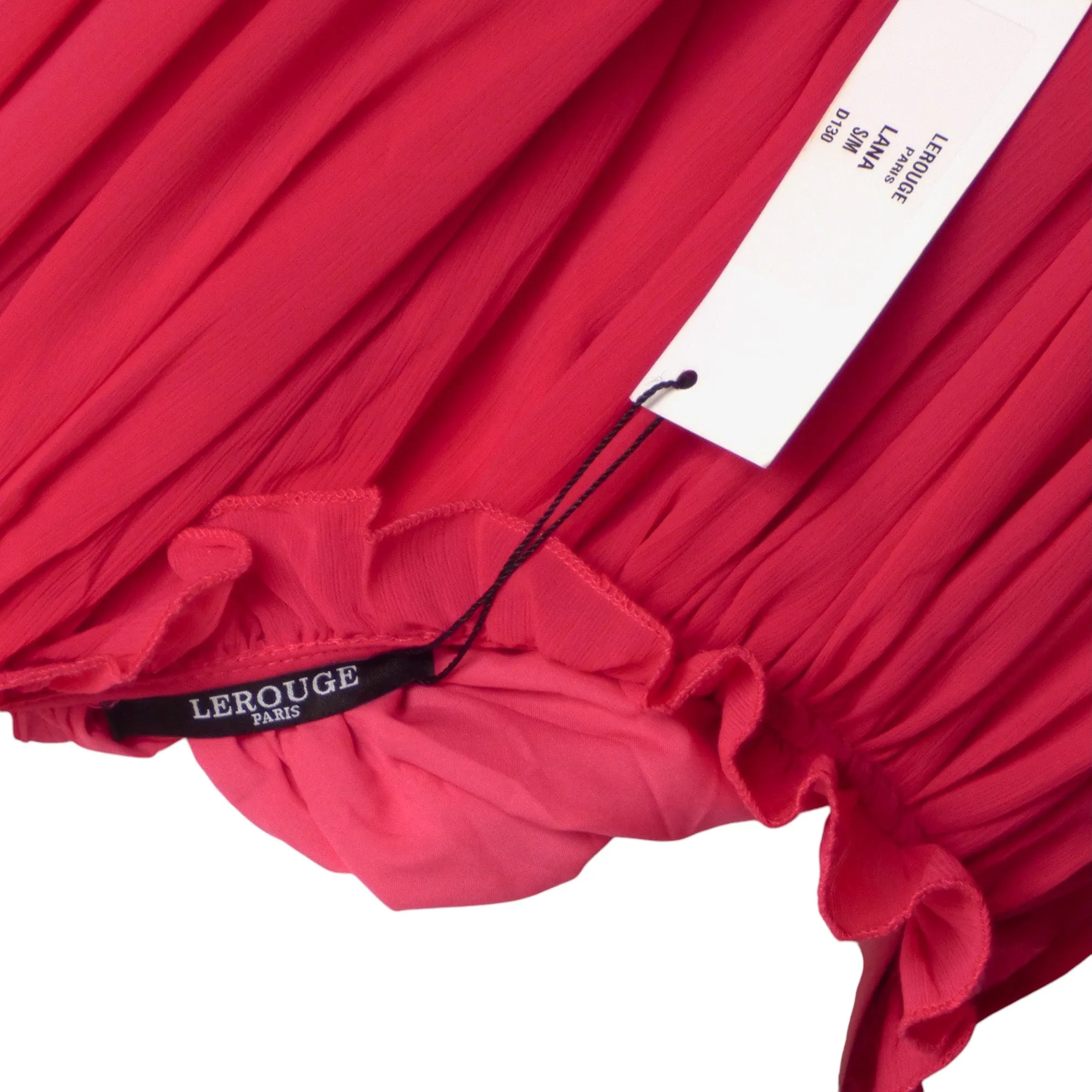 LE ROUGE- NWT Fuchsia Cape Sleeve Dress, Size 6