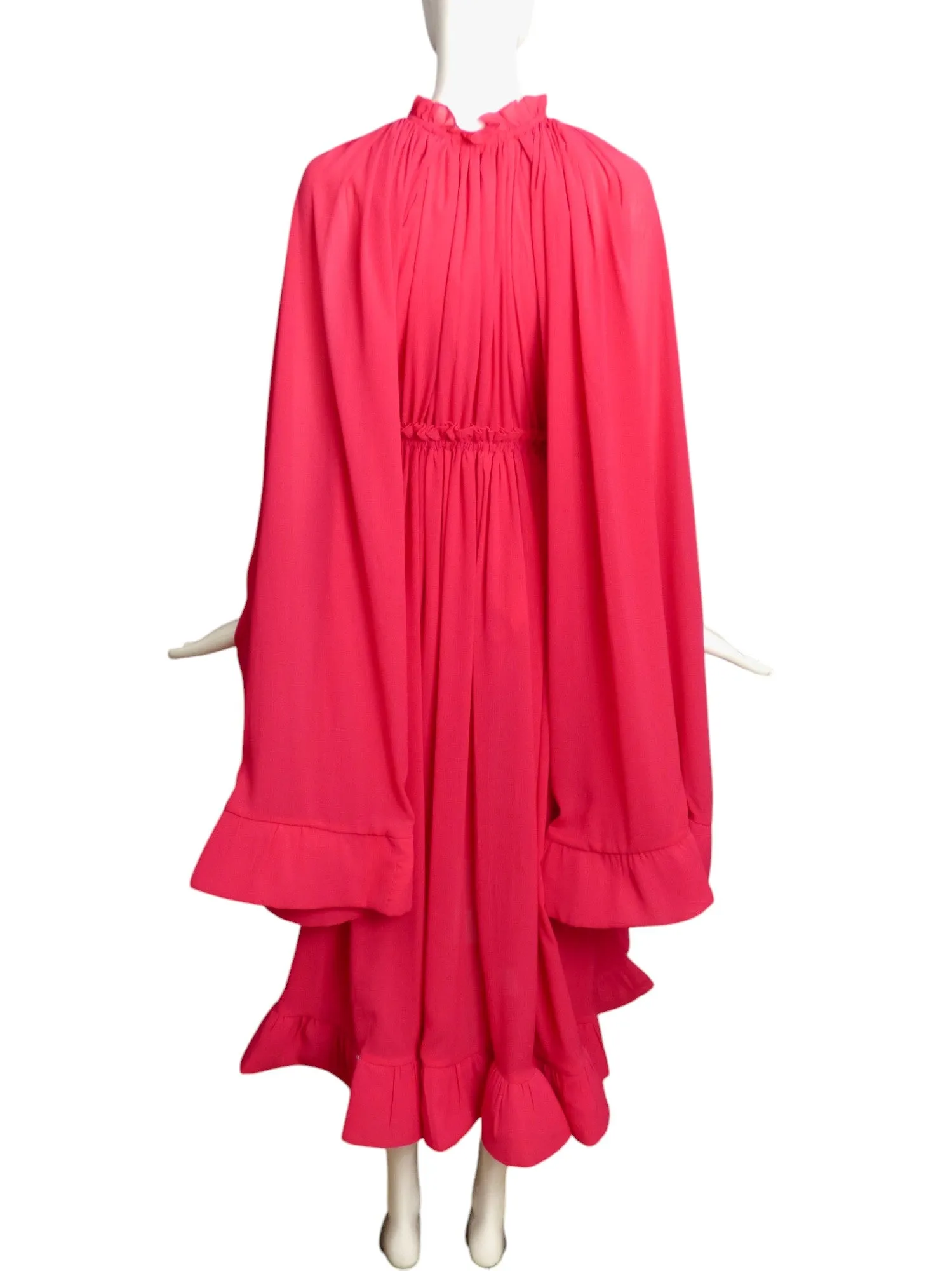 LE ROUGE- NWT Fuchsia Cape Sleeve Dress, Size 6
