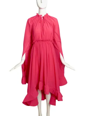 LE ROUGE- NWT Fuchsia Cape Sleeve Dress, Size 6